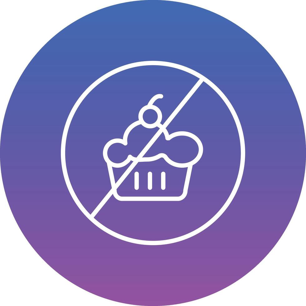 No Sweet Illustration Icon vector