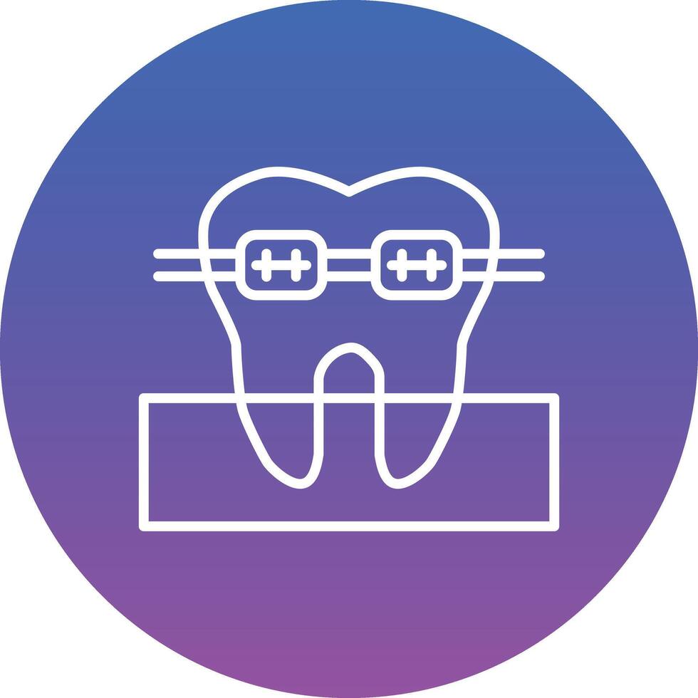 Tooth Braces Illustration Icon vector