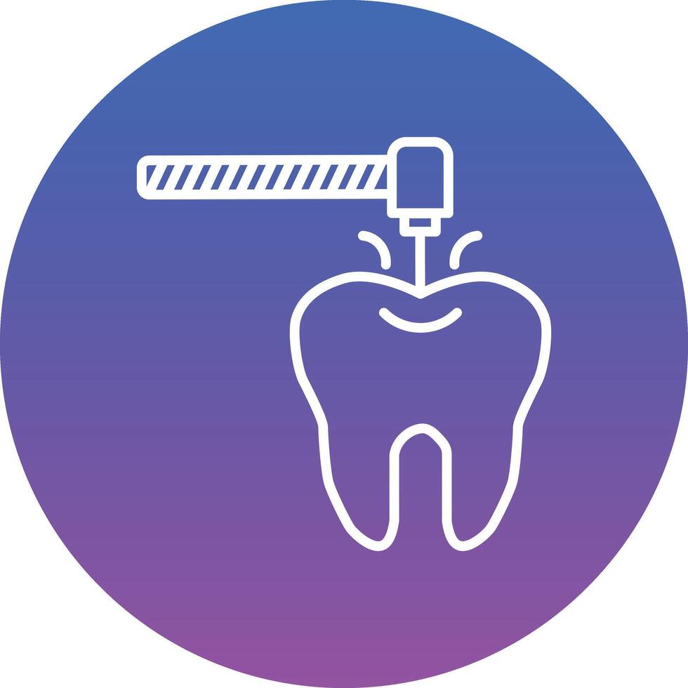 Tooth Drilling Illustration Icon vector