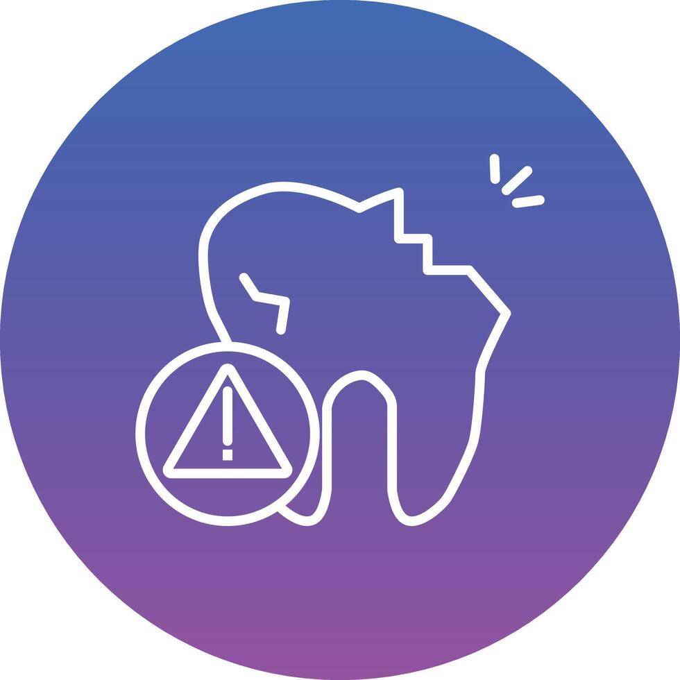 Tooth Problem Illustration Icon vector