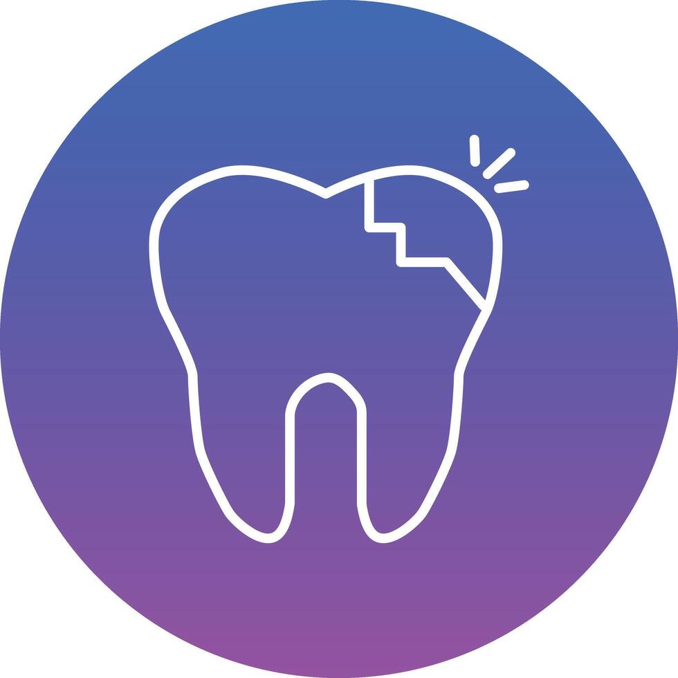 Tooth Decayed Illustration Icon vector