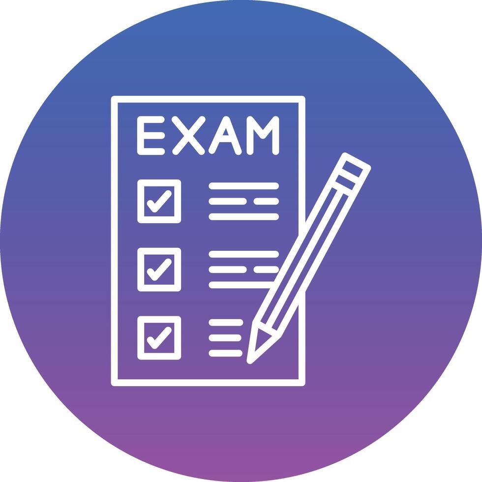 Exam Illustration Icon vector