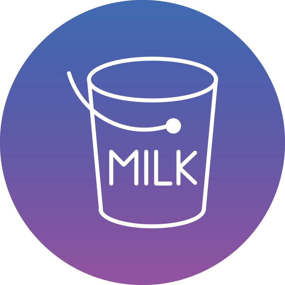 Milk Bucket Illustration Icon vector