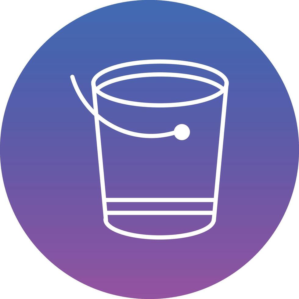 Water Bucket Illustration Icon vector