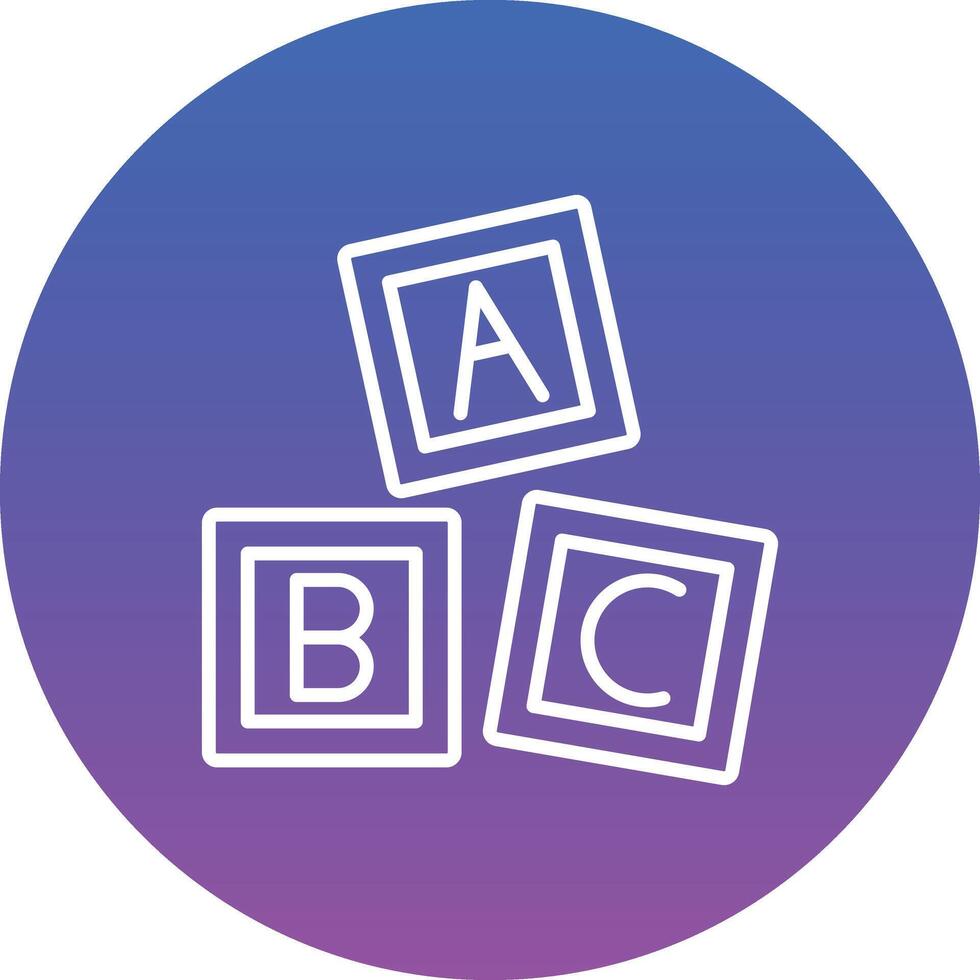 ABC Blocks Illustration Icon vector
