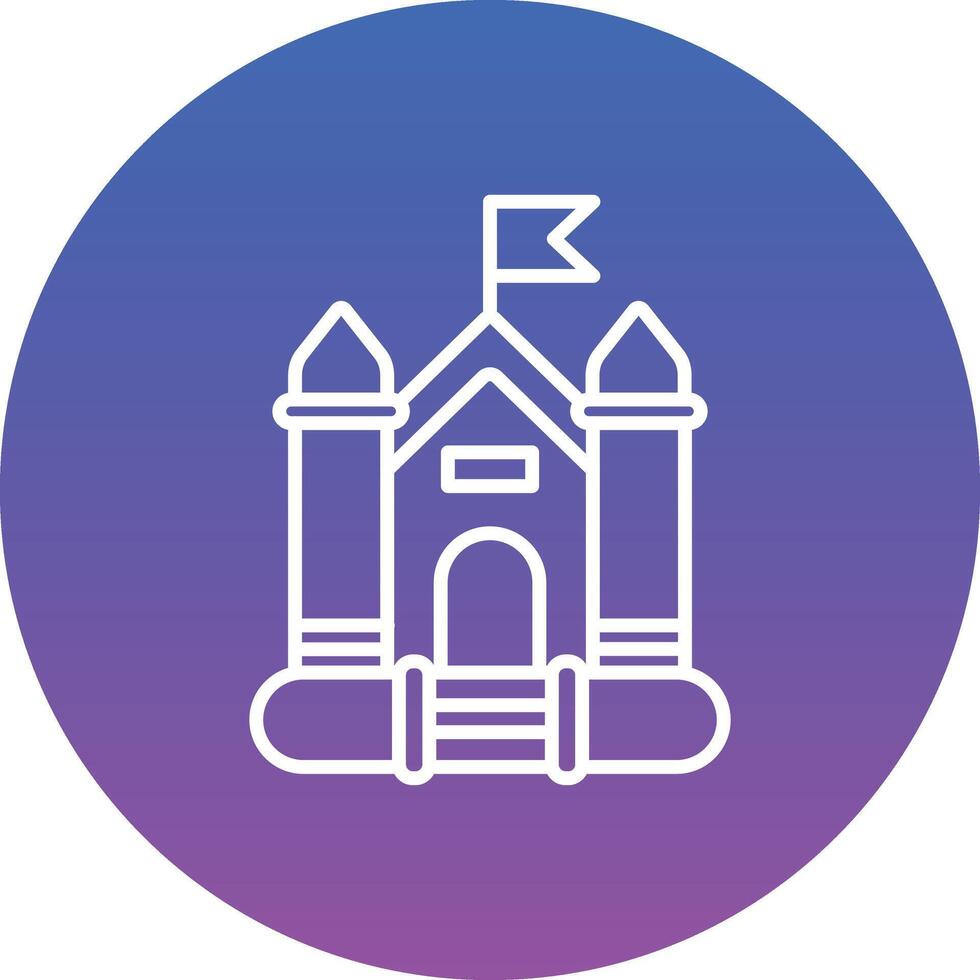Bouncy Castle Illustration Icon vector