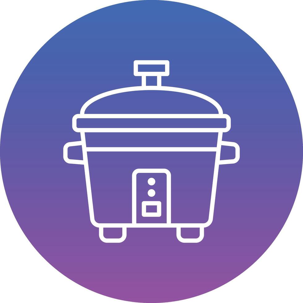 Rice Cooker Illustration Icon vector