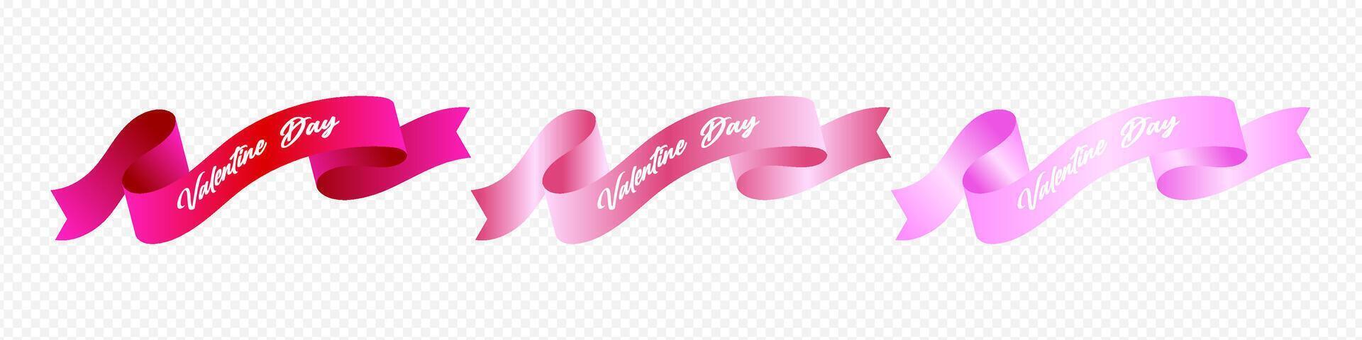 Valentine's day ribbon vector