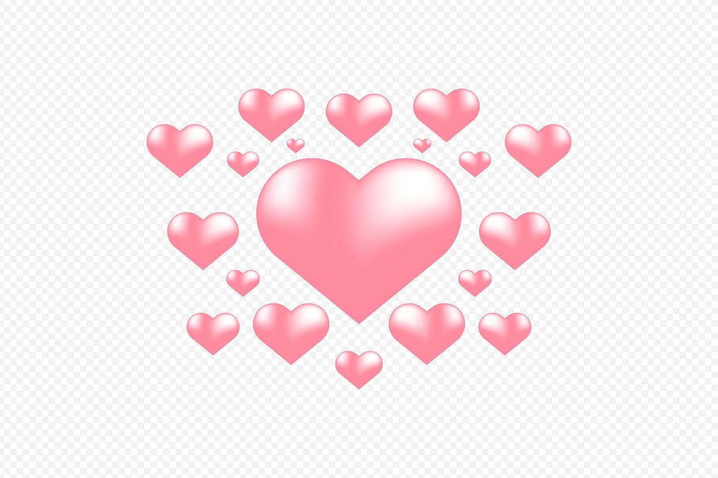 3d love pink vector