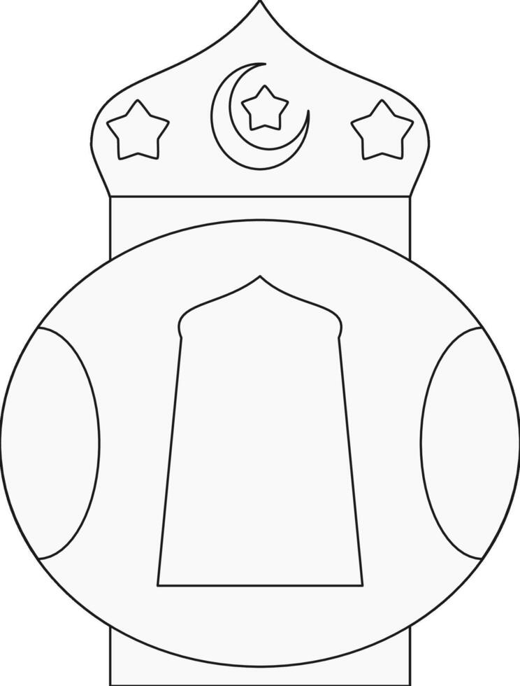 a coloring page with a bowl lantern vector