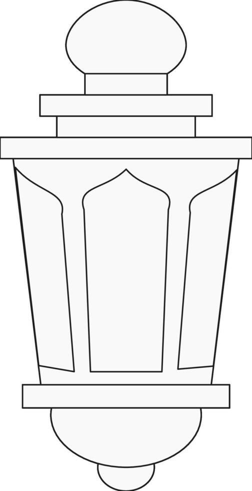 a black and white drawing of a lantern vector