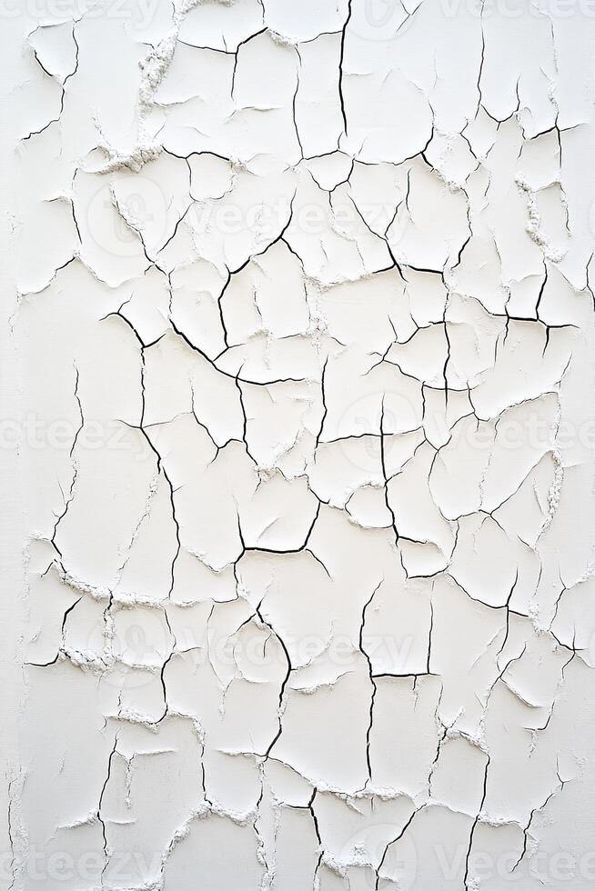 Fine craquelure texture smooth intricate mosaic on white canvas photo