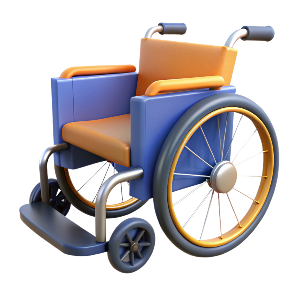 3D Render of a Modern wheelchair png