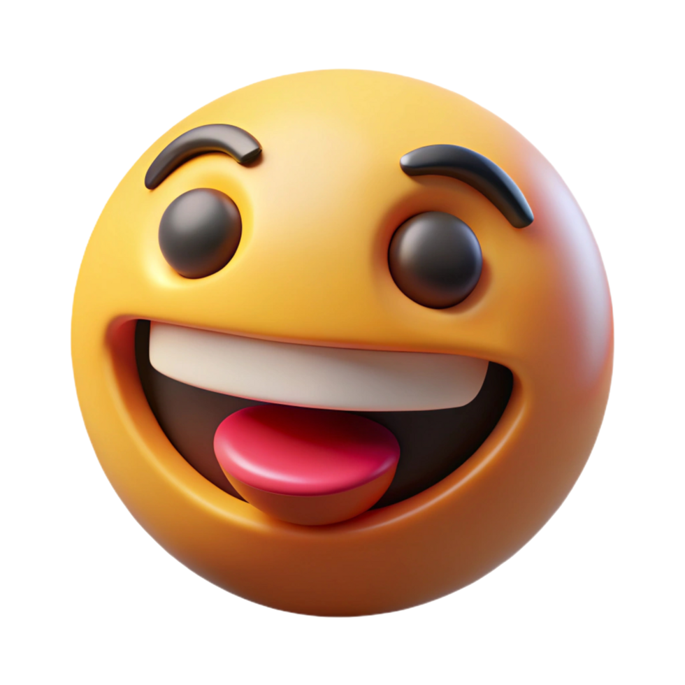 3D Render of a Joyful Laughing png