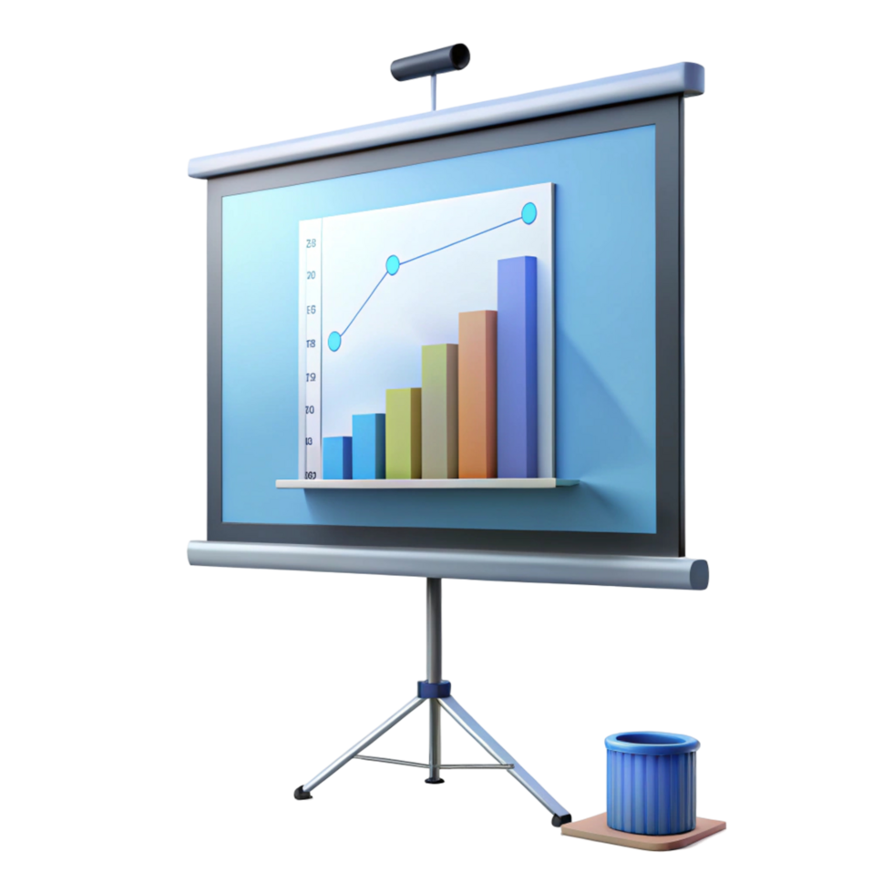 3D Render of a Presentation Screen Showing a png