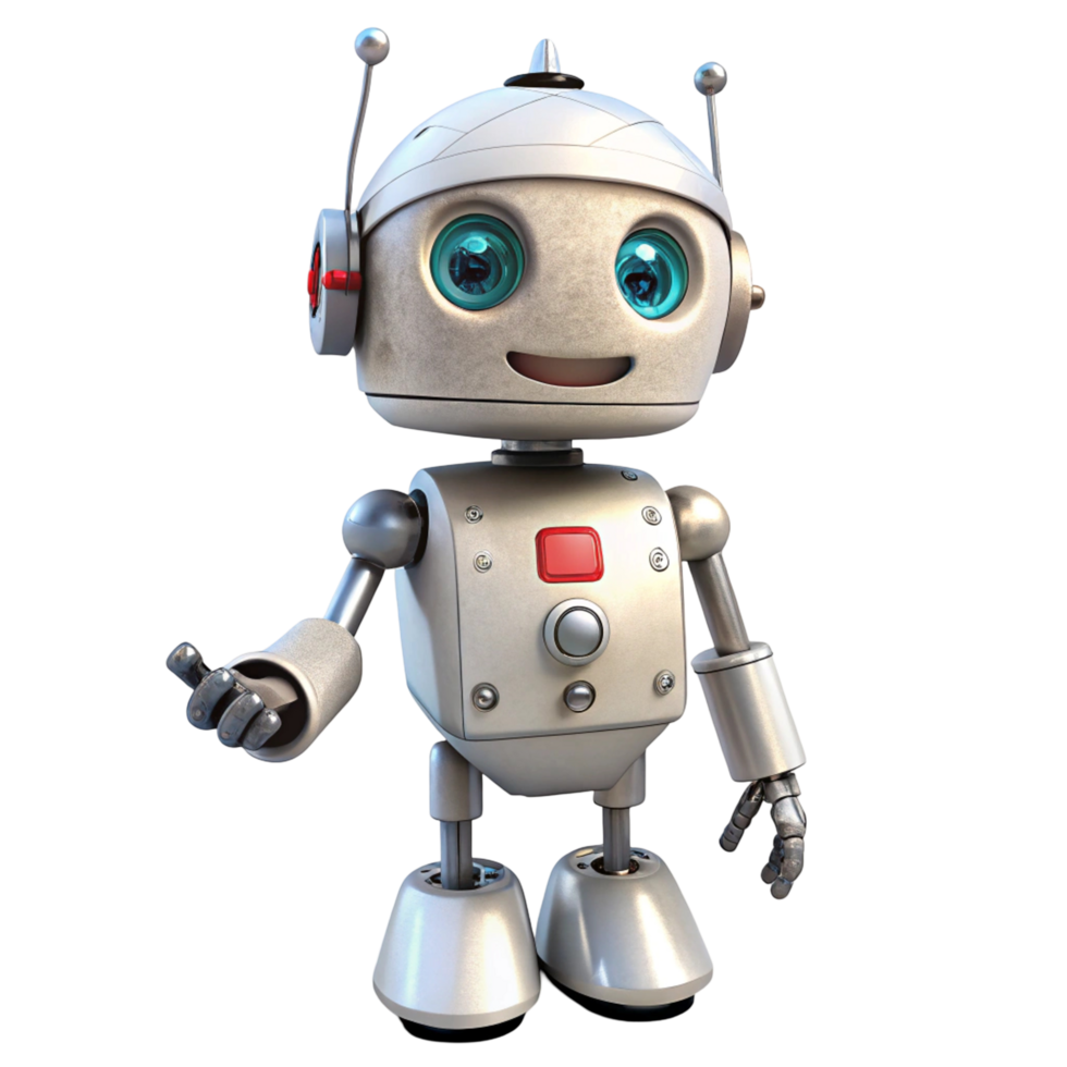 Friendly Robot Offering a Helping Hand - 3D Render png