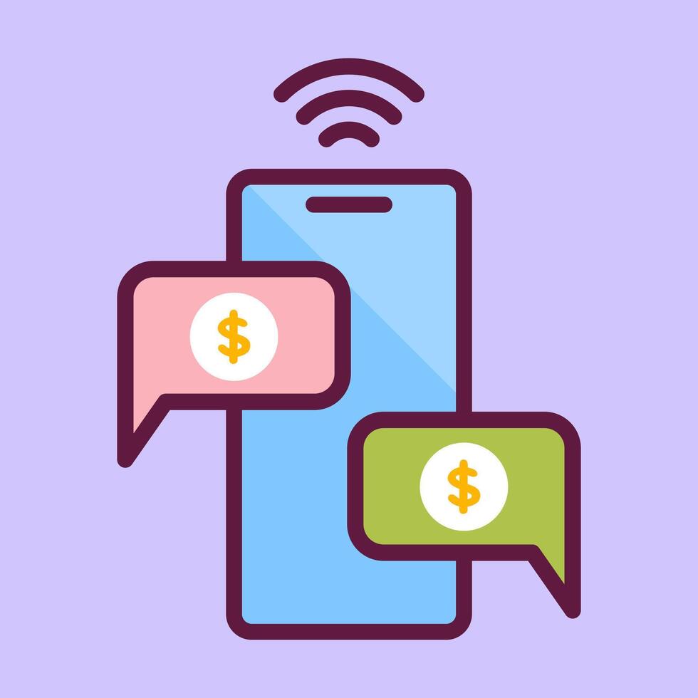 illustration of making money talk idea vector