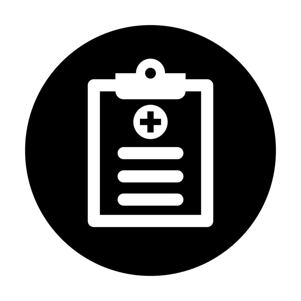 Medical and healthcare icon in black. Diagnosis black circle outline icon. vector