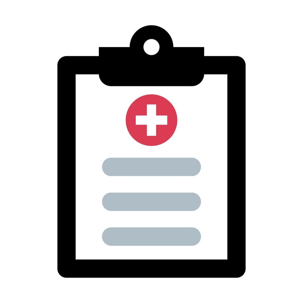 Medical and healthcare color icon. Diagnosis report icon. vector