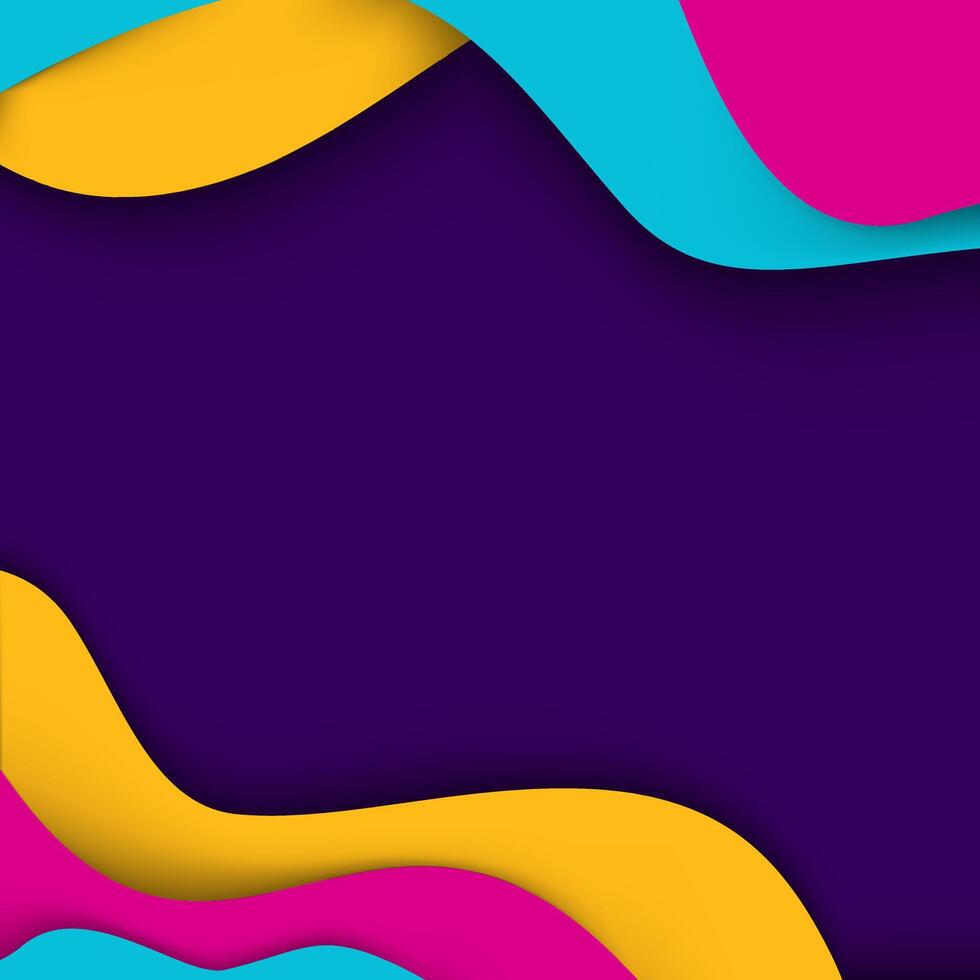 multi colored abstract red orange pink purple yellow colorful wavy papercut overlap layers background vector