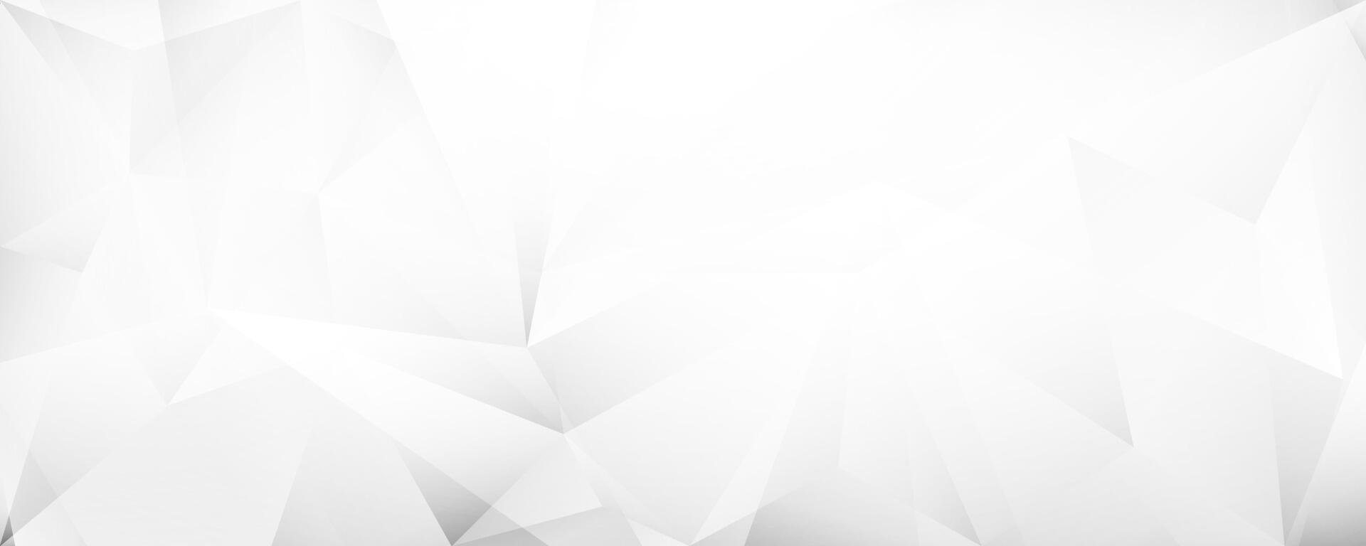 wide elegant white triangular polygon pattern background vector