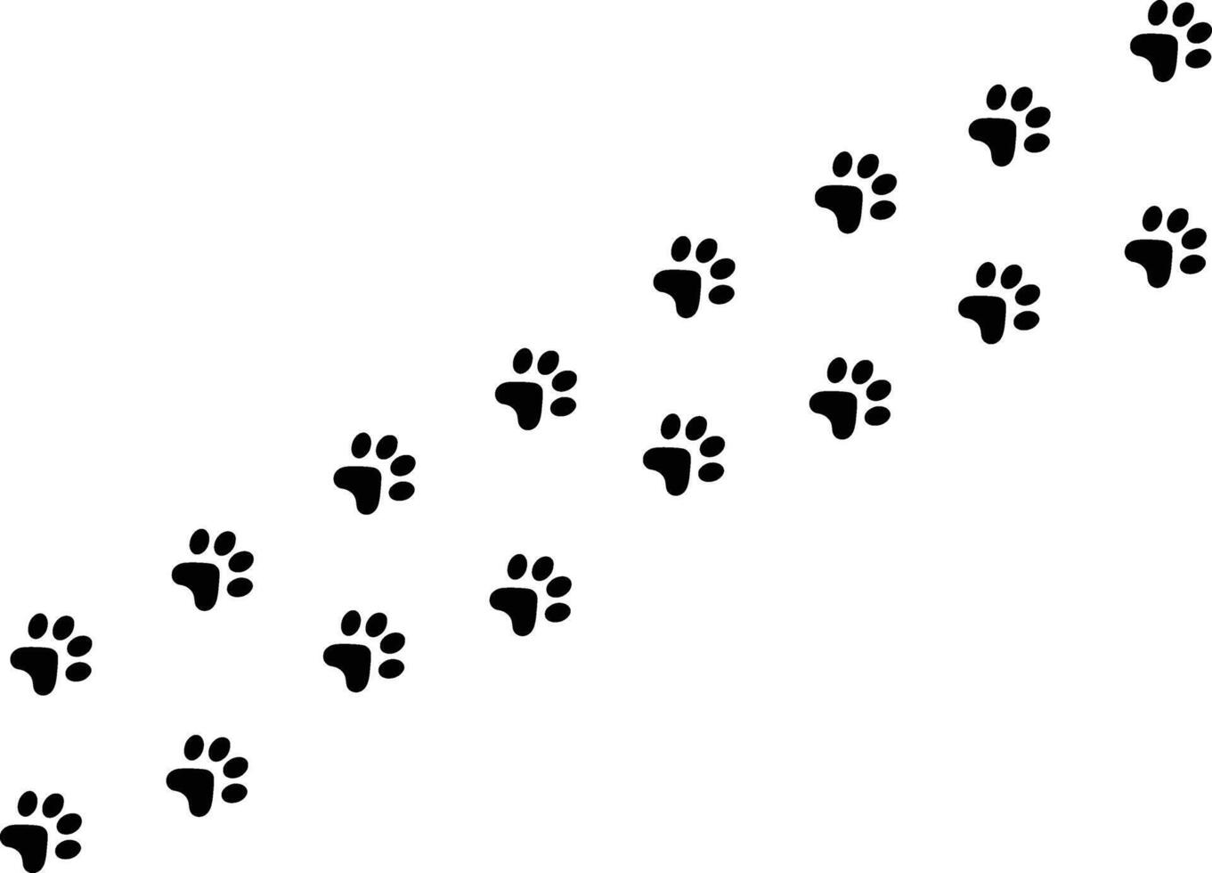 Minimalist Dog Paw Print Outline A Timeless Symbol for Pet Lovers Everywhere vector