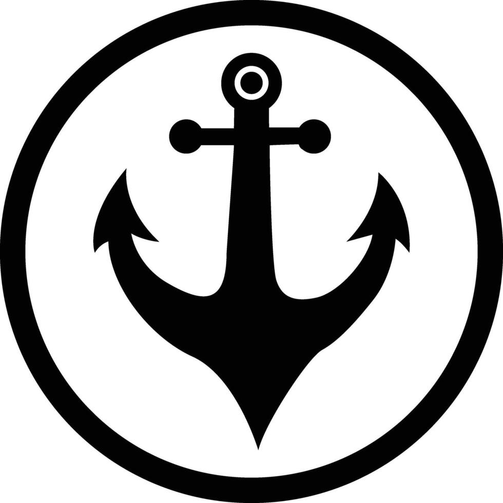 anchor icon logo vector