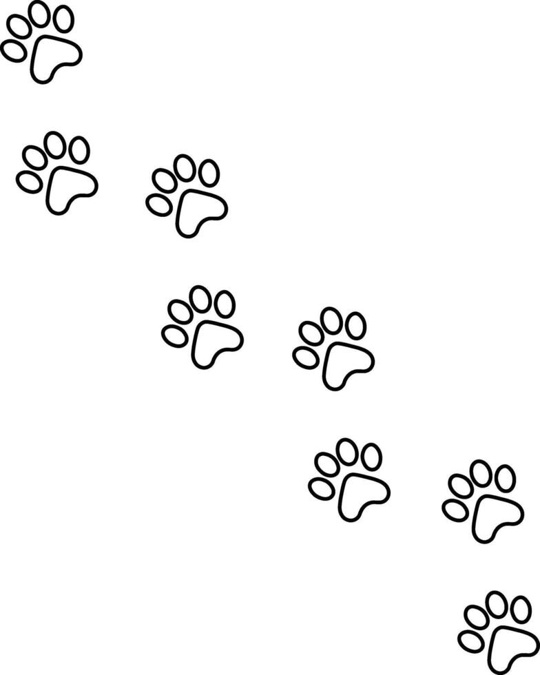 Simple Paw Print Illustration Perfect for Pet Enthusiast Designs vector