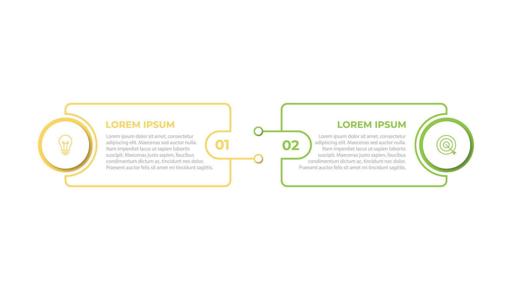 2 step process infographic template element 54622068 Vector Art at Vecteezy