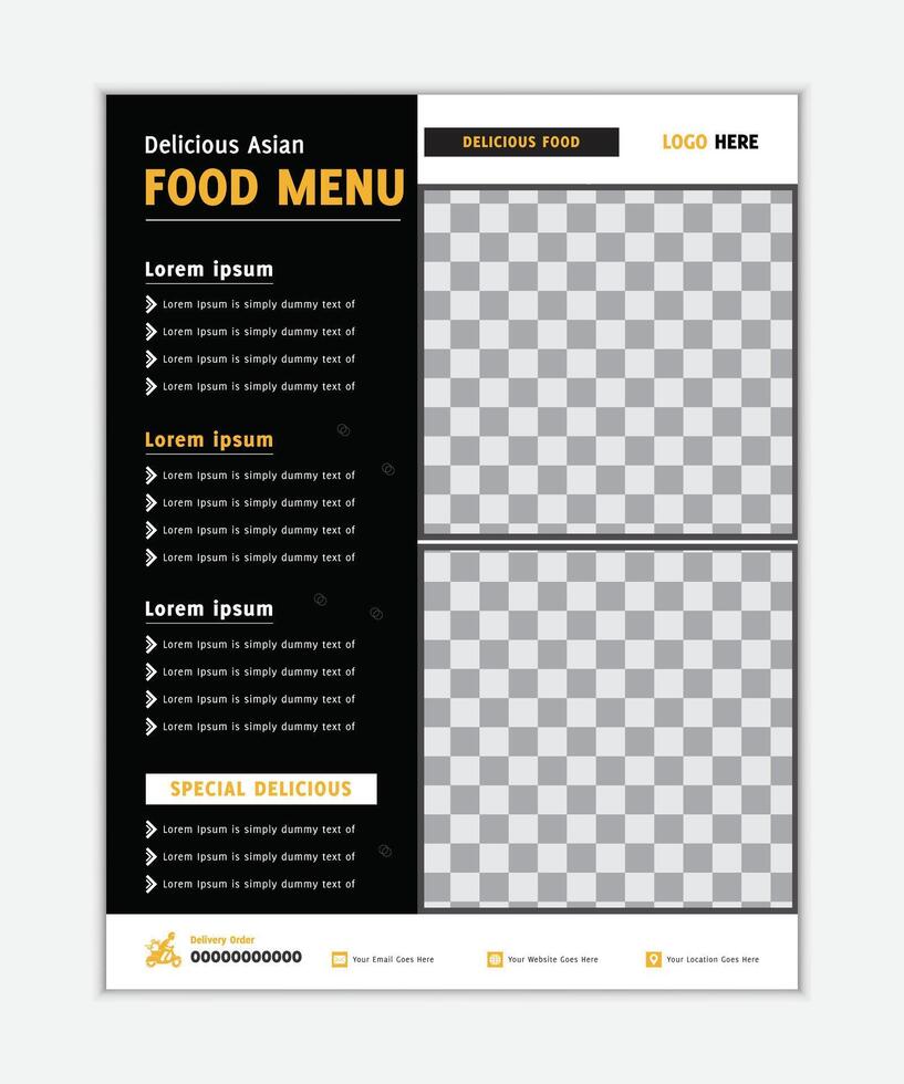 Fast Food Restaurant New Menu food menu design template vector