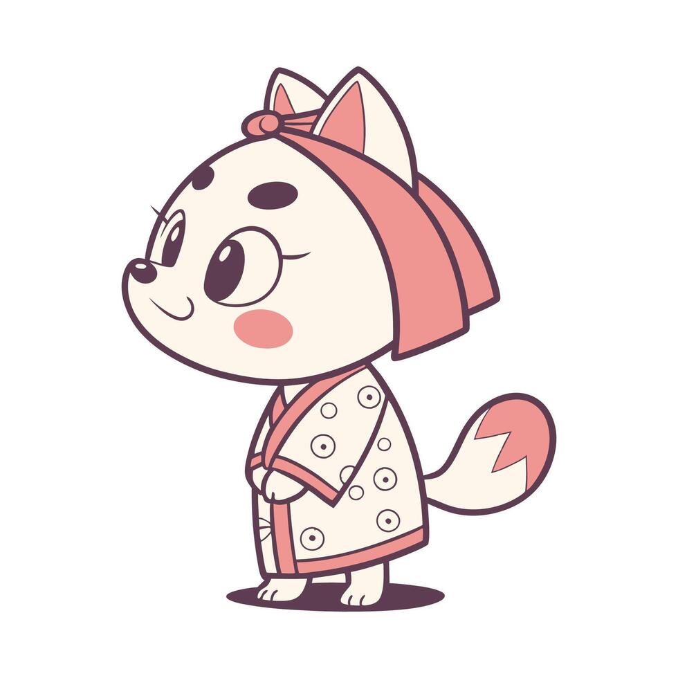 Kawaii Japanese Character and Cute Adorable Cartoon Style vector