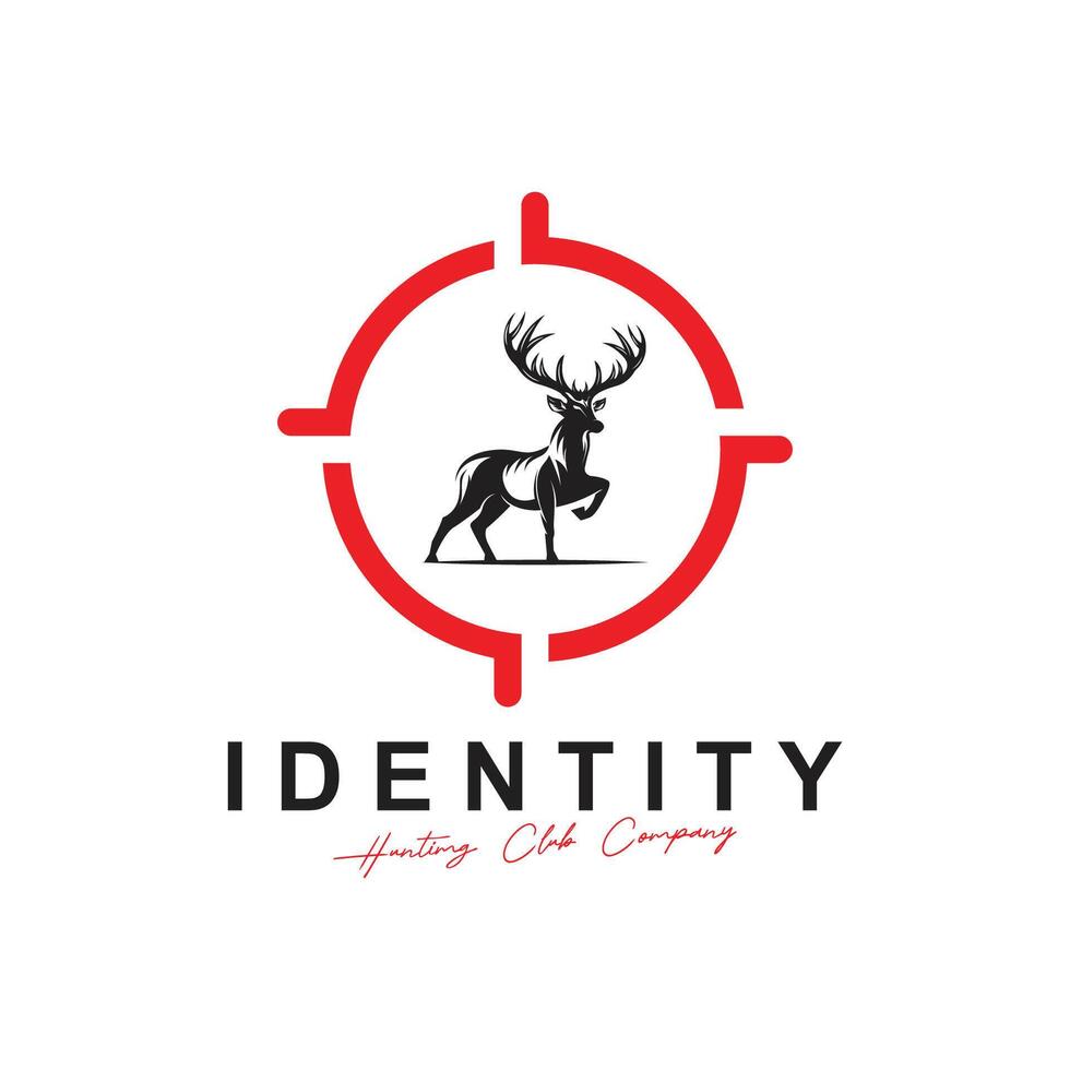 target and Deer Logo icon illustration template vector