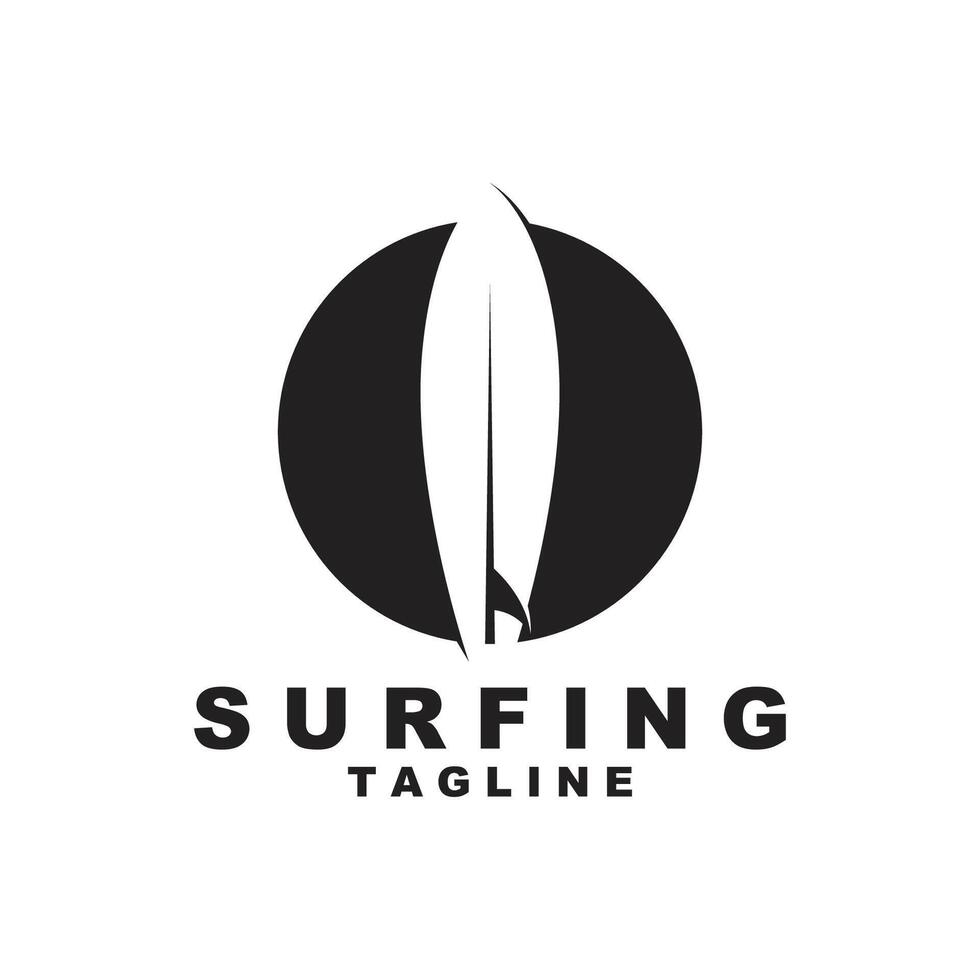 simple Vintage surf logo design template vector
