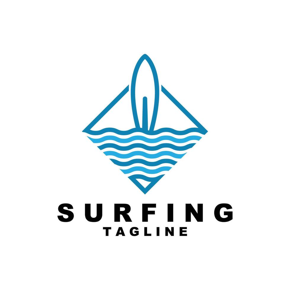 Logo Surfing Beach logo vector