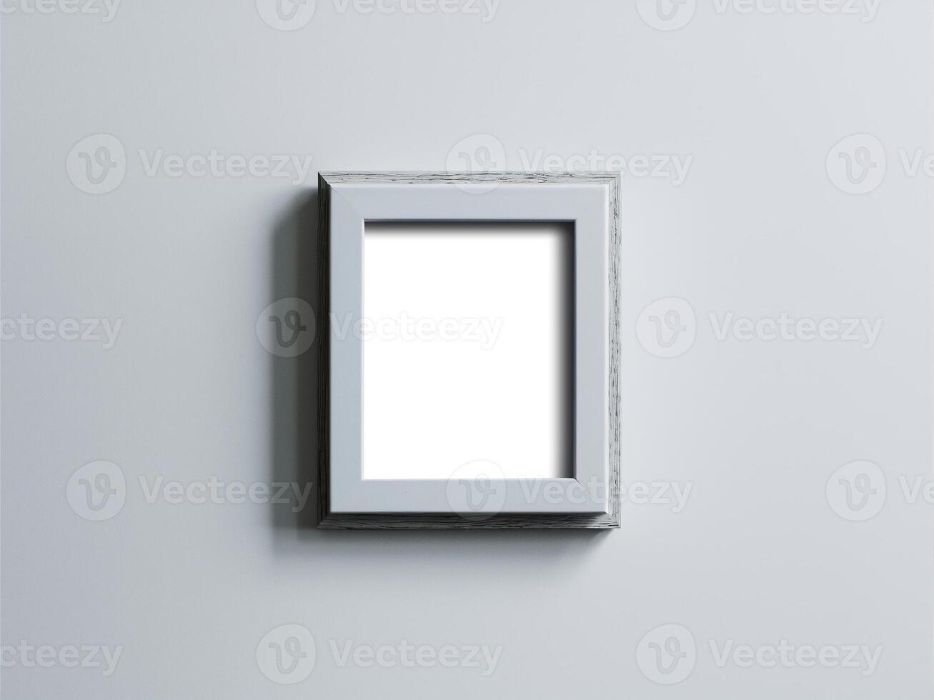 Empty white frame against a minimalist backdrop, perfect for showcasing art or memories. photo