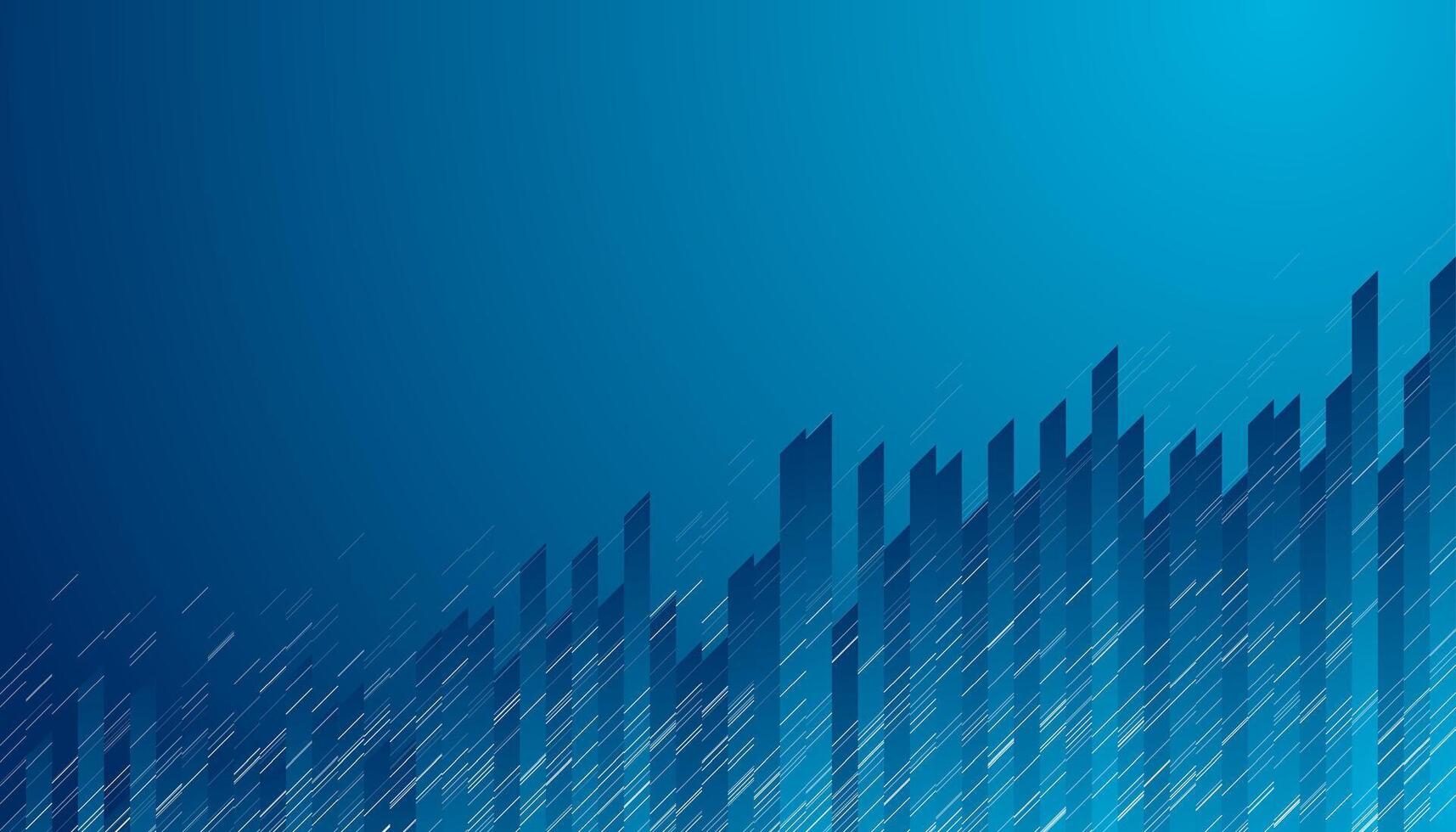 Bright blue hi-tech geometric abstract background with lines vector