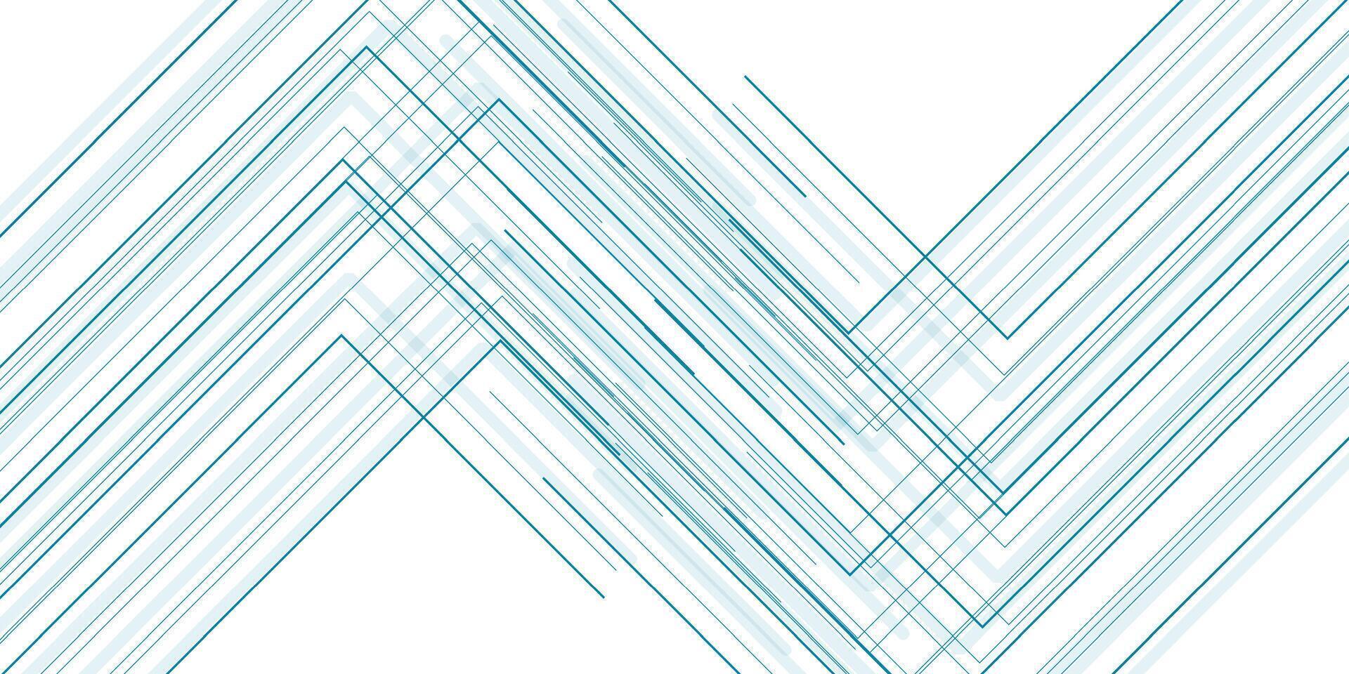 Abstract blue geometric lines tech background vector