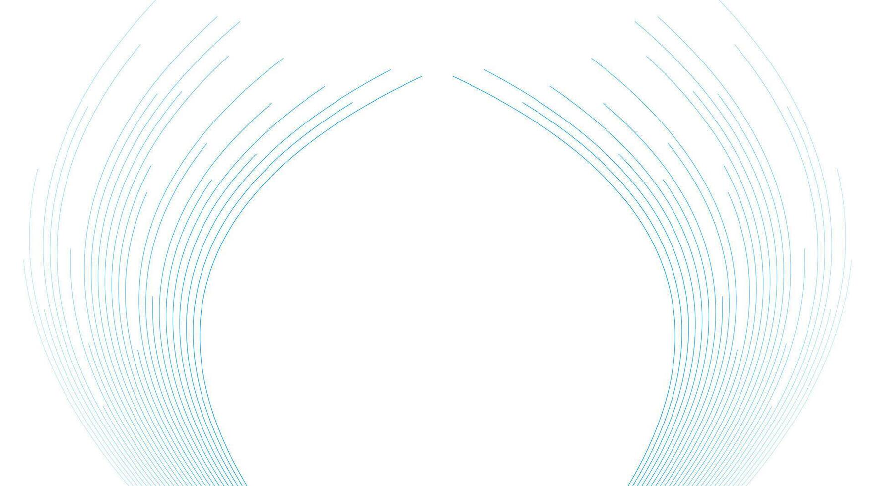 Blue minimal wavy lines abstract futuristic tech background vector