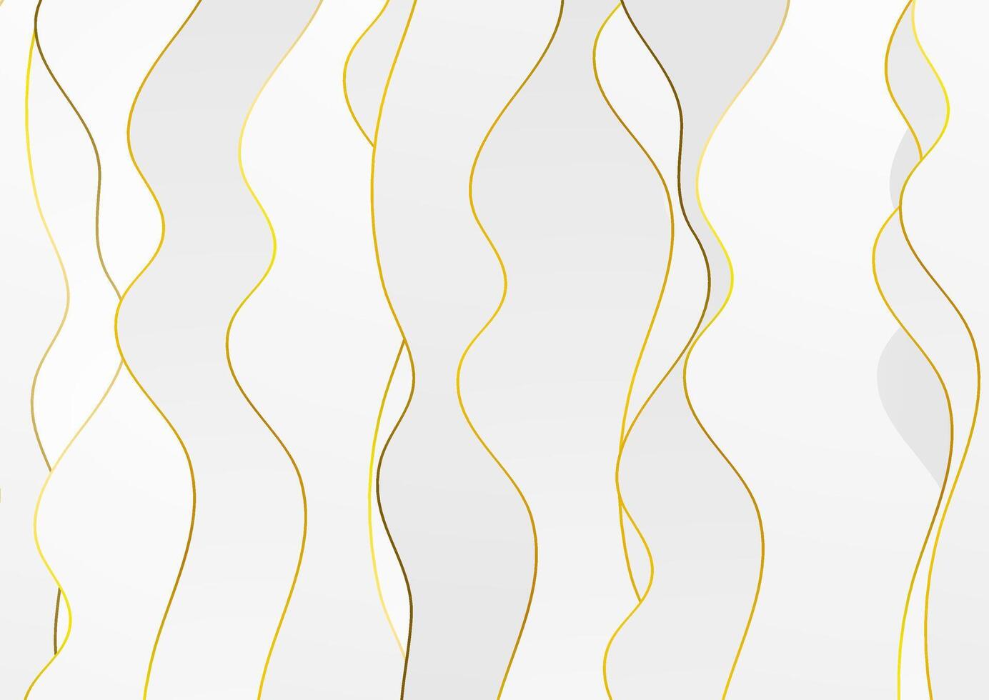Grey and golden wavy pattern abstract elegant background vector