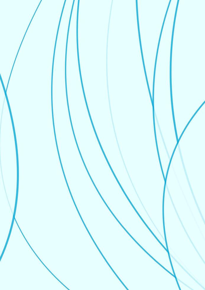 Blue minimal wavy lines abstract futuristic tech background vector