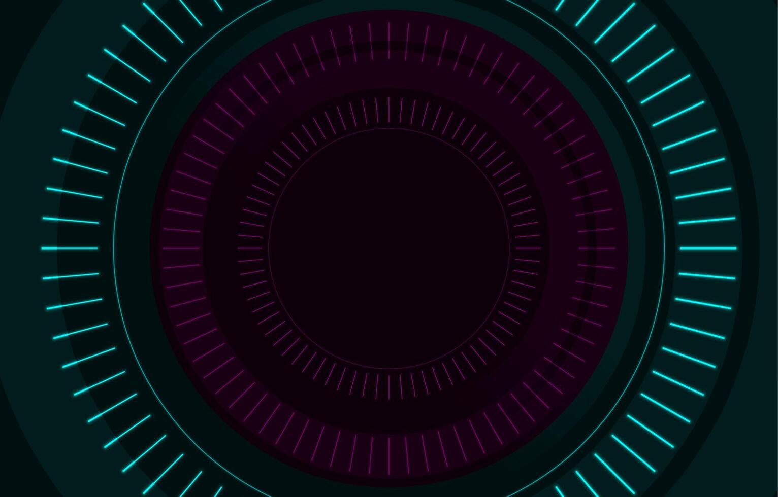 Blue purple laser neon circles abstract tech background vector