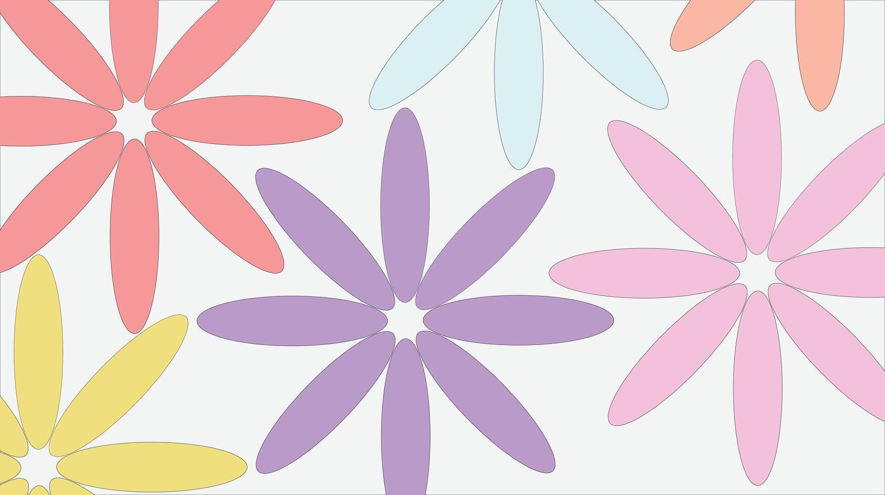Pastel abstract floral pattern vector