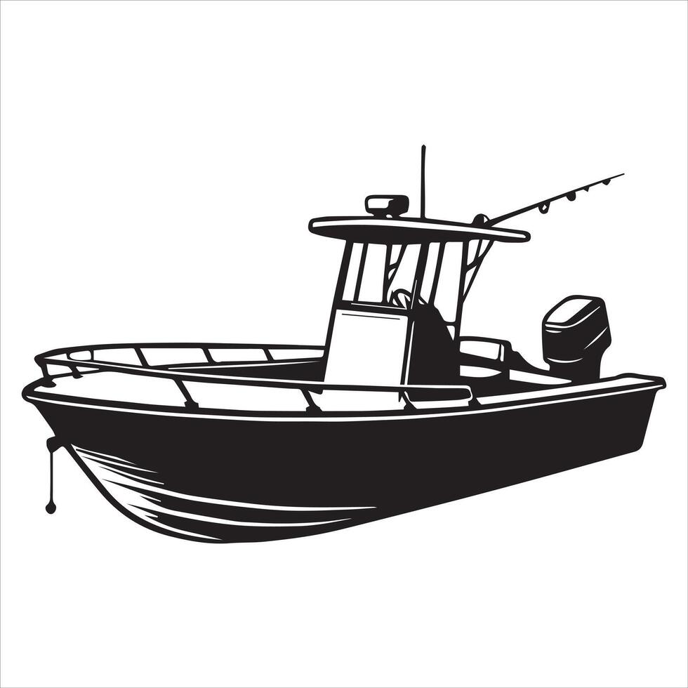 Boating in Style Motor Boat Clipart for Designers vector