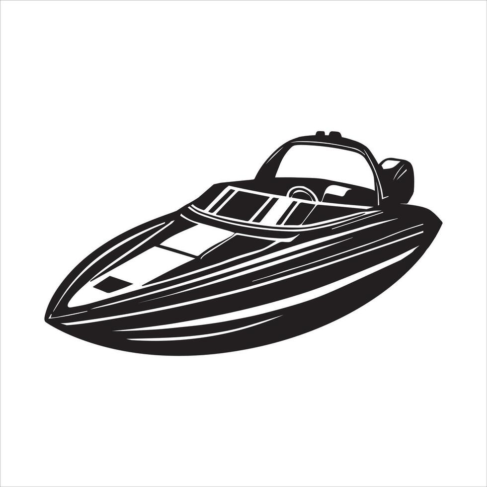 Nautical Style Boat Clipart for Creative Projects vector