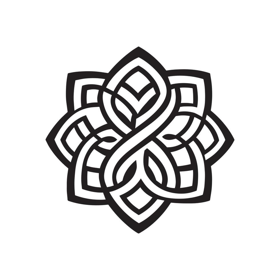 Celtic knot design illustration vector