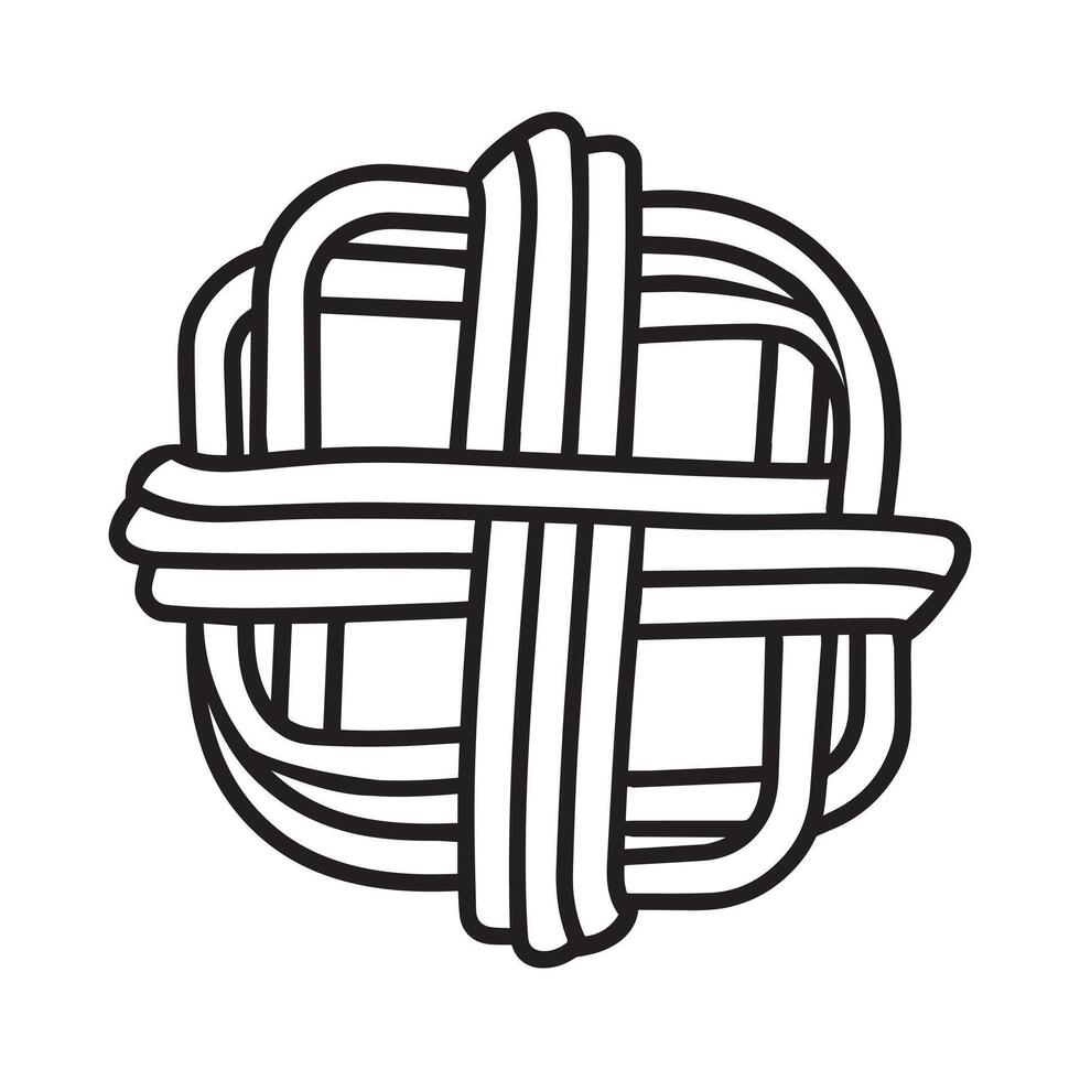 A black and white drawing of a knot vector