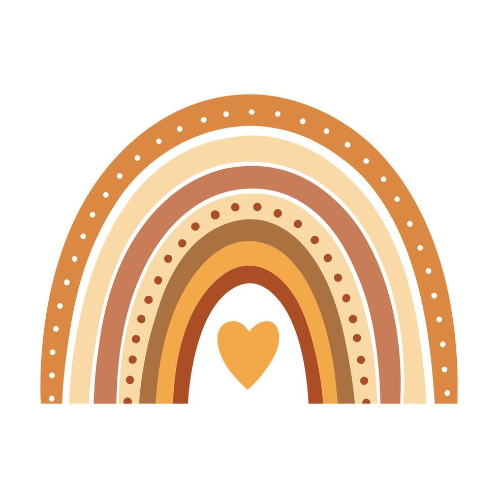 Love Heart and Rainbow Doodle Icons, Playful cute illustration vector