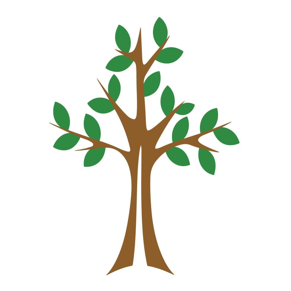 Green Tree with Roots Logo Design vector