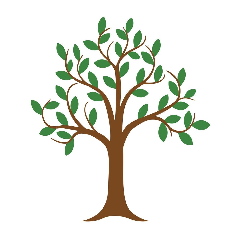 Fresh Green Tree Logo with Modern Design vector