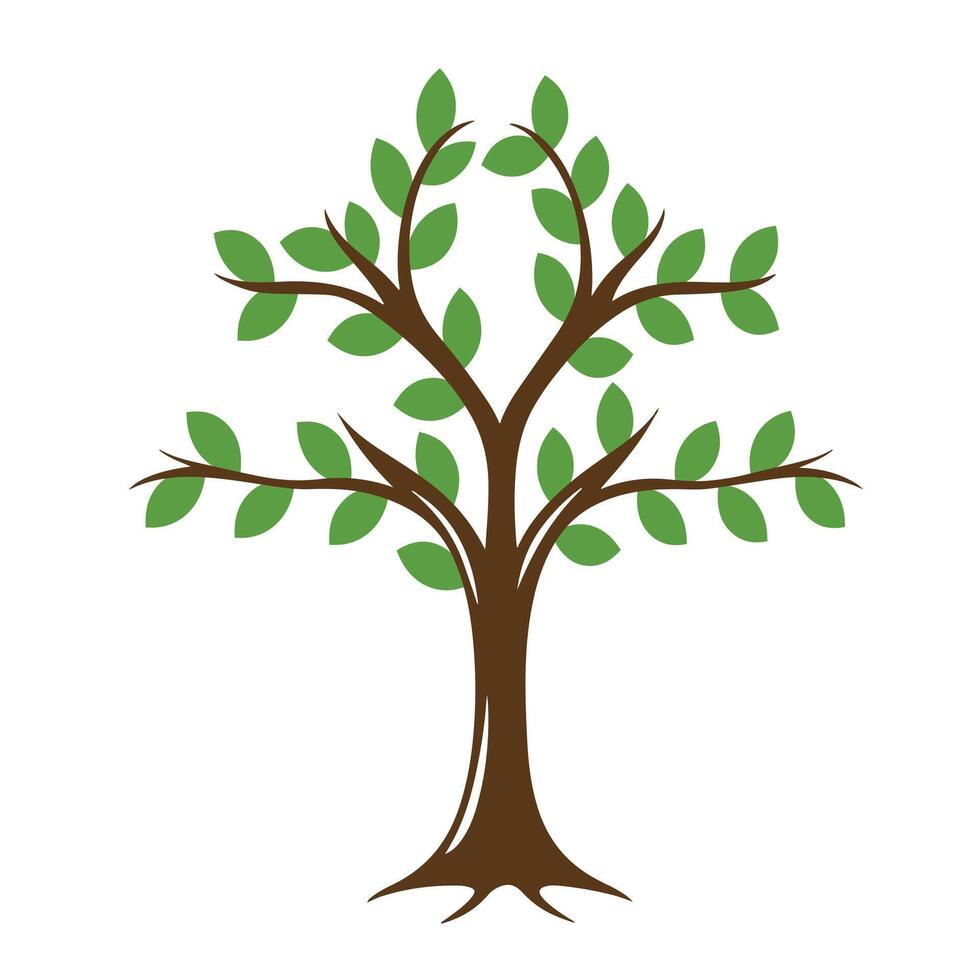 Vibrant Green Tree with Logo Illustration vector